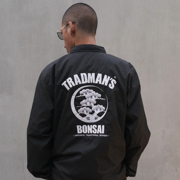 TRAD KAMON NYLON COACH JKT -BLACK-（刺繍） 詳細画像